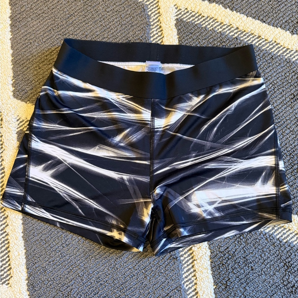 Dynamic Black and White Women's Athletic Shorts